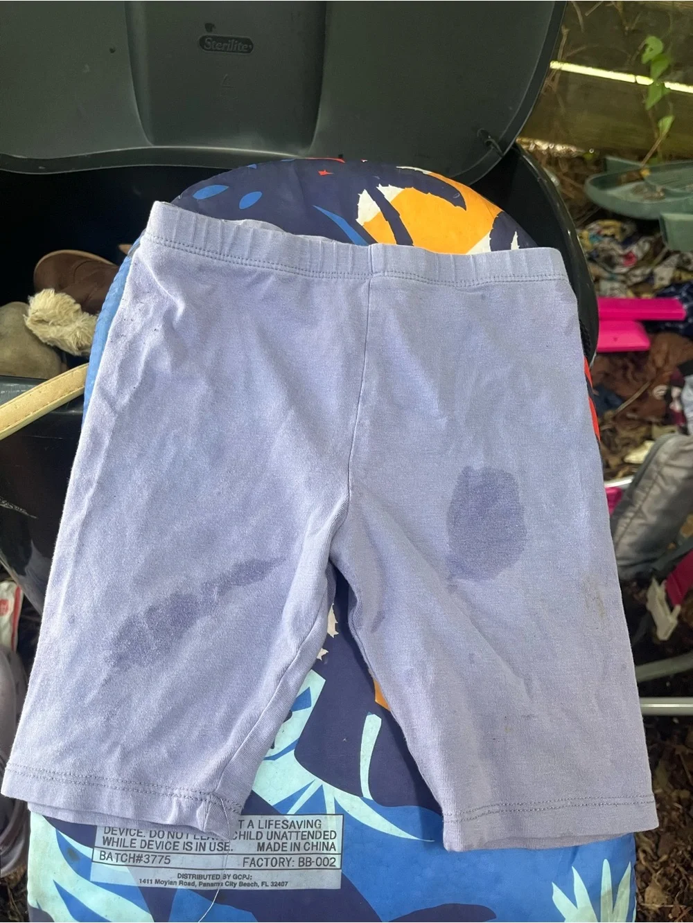 Girls Light Blue Athletic Shorts